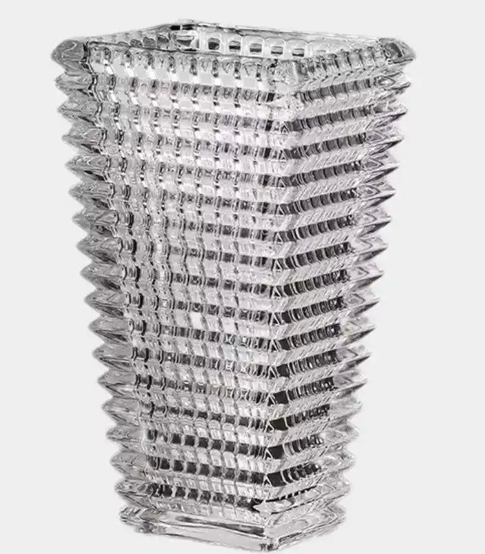 Crystal Glass Tabletop Vase Rectangular 28 cm