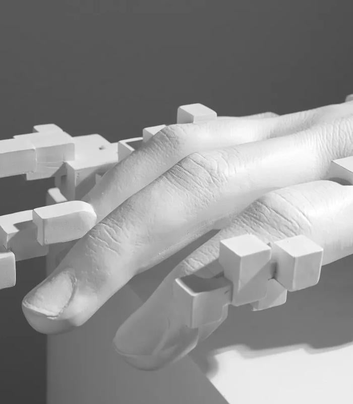 Sculpture Abstract Hand Home Decoration Art Shelf Decor White