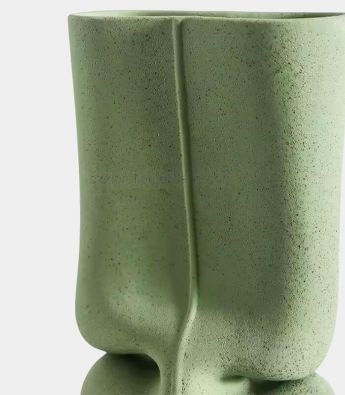 Ceramic Vase Kona with Irregular Design Green