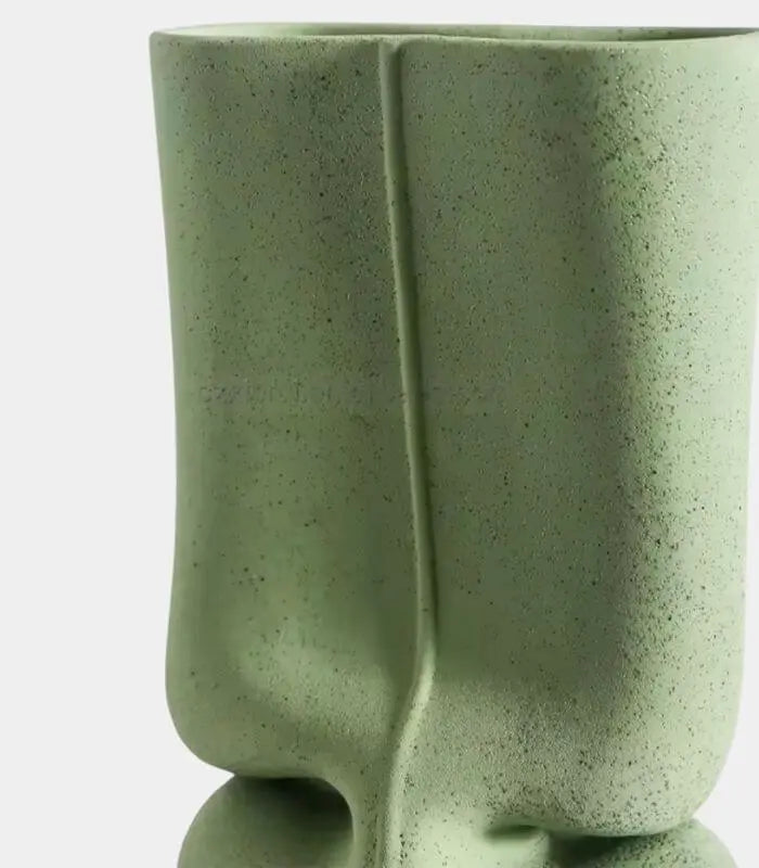 Ceramic Vase Kona with Irregular Design Green