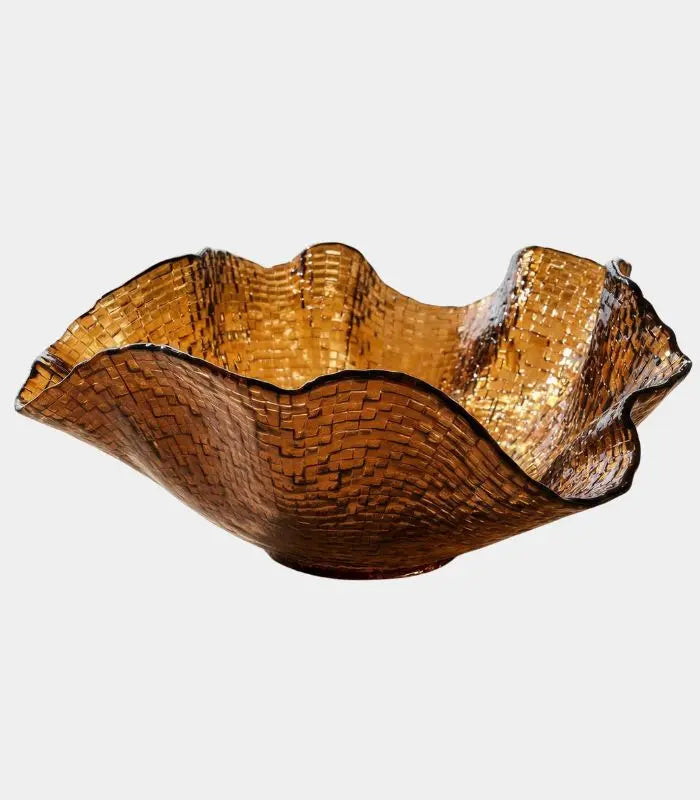 The Riviera Textured Art Glass Bowl