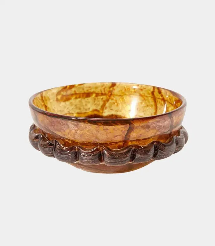 Ambrose Glass Bowl – Tortoiseshell Decorative Design
