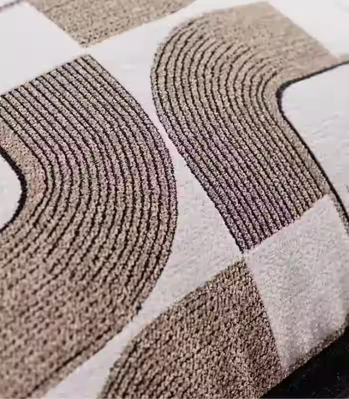 Architectural Flow Cushion Cover – Premium Woven Jacquard Design Square