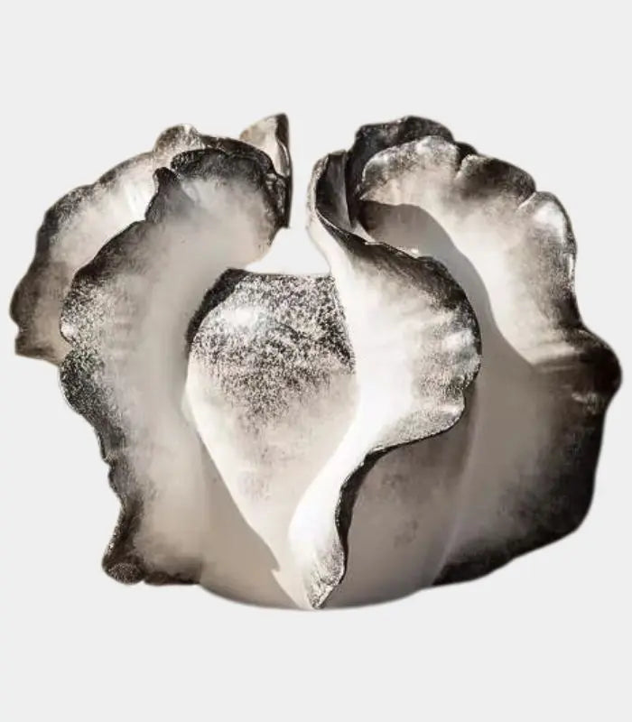 Valeria Ombre Ceramic Vase – Sculptural Black and White Gradient Design for Modern Home Décor