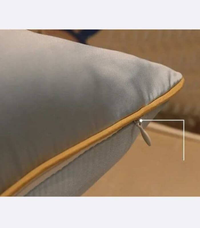 Cushion Cover Crane Embroidered Silk Satin 45x45cm