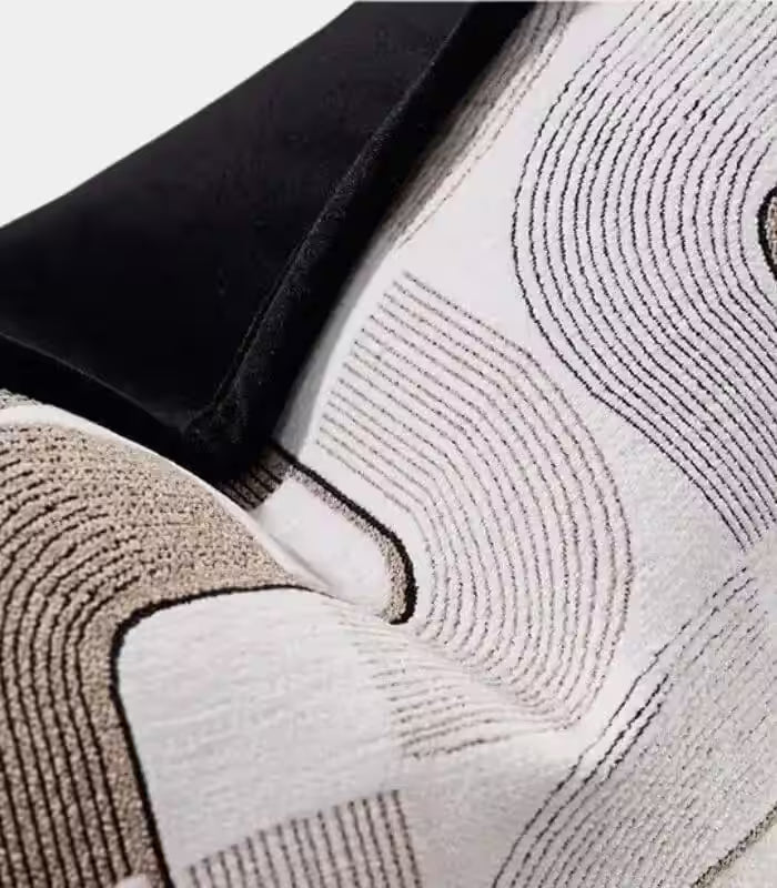 Architectural Flow Cushion Cover – Premium Woven Jacquard Design Square