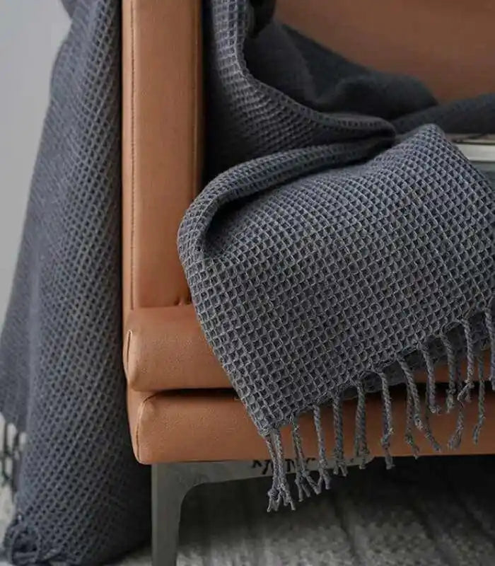 Waffle Throw Blanket Large 150 x 220 cm