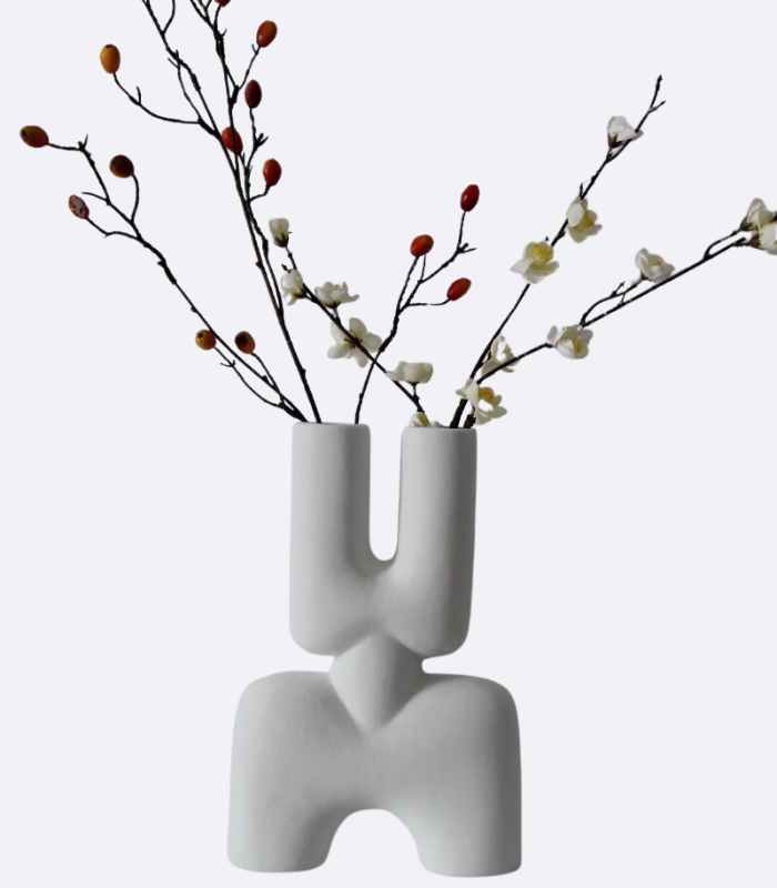 Villa White Ceramic Vase