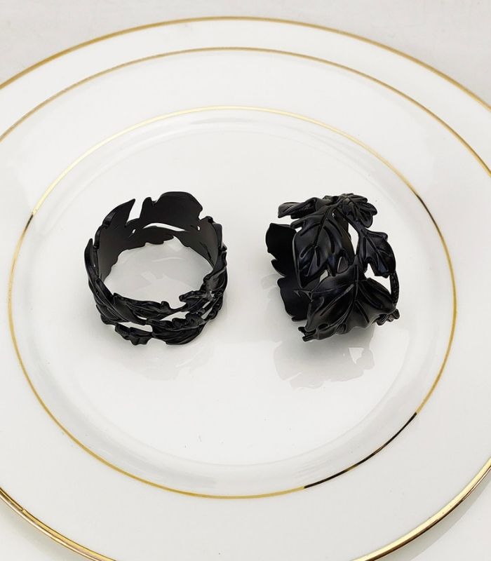 Set 6 Pcs Napkin Rings Magic Forrest Metal