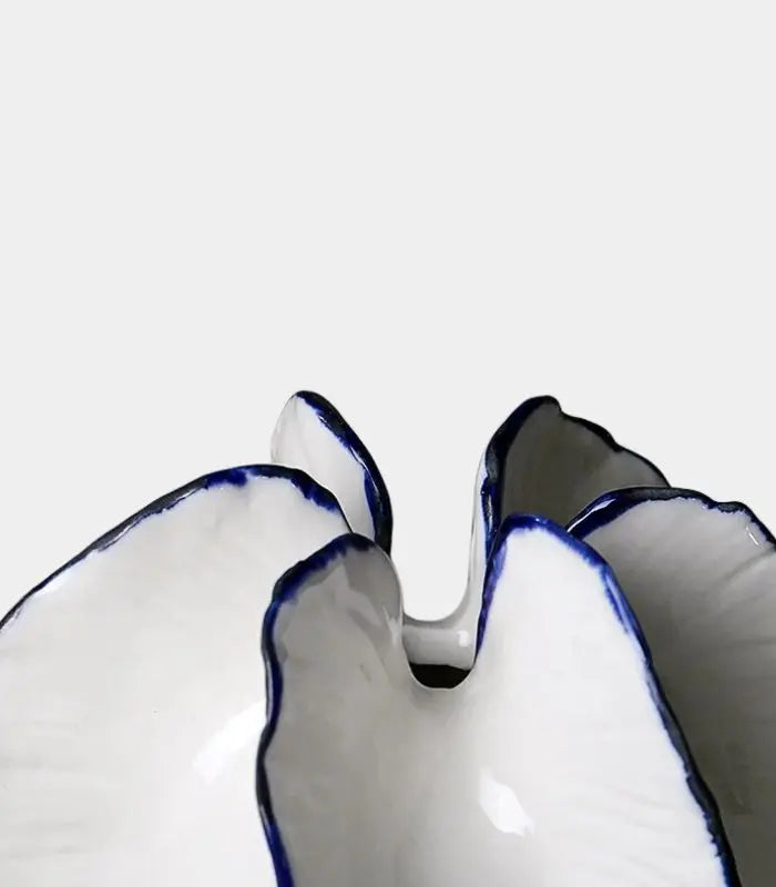 Ocean Star Vase Ceramic White Blue 12 cm