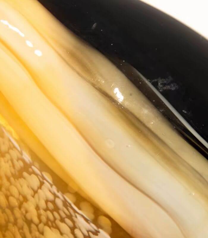 Tri-Color Amber Fusion Glass Vase - Modern Art Deco Style Tabletop Vase