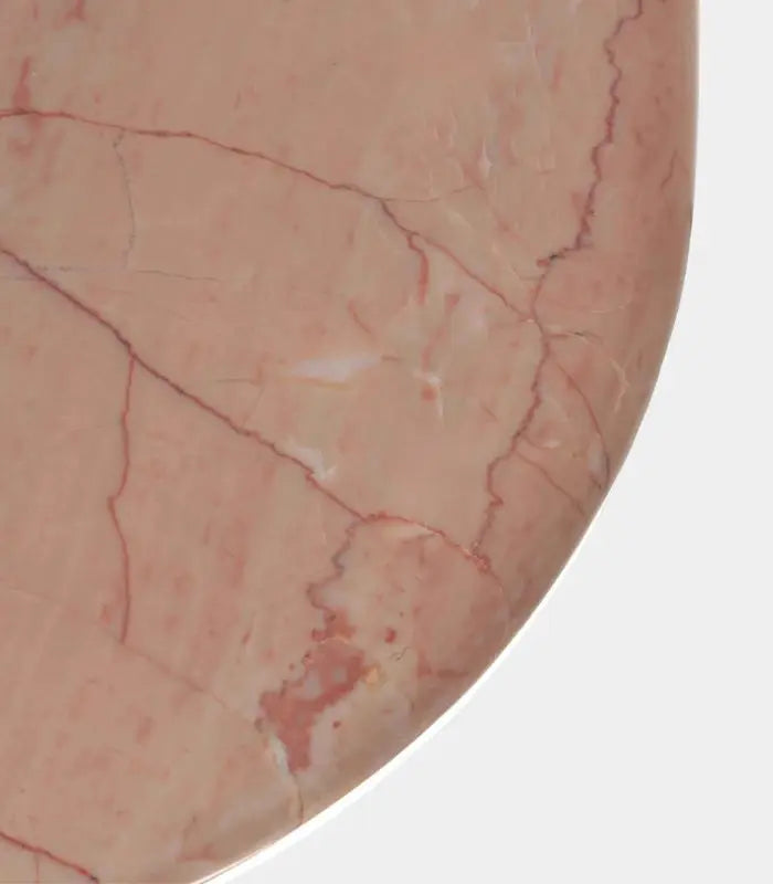 Rosetta Pink Marble Console Table – Natural Stone Arch Design for Entryway and Living Room