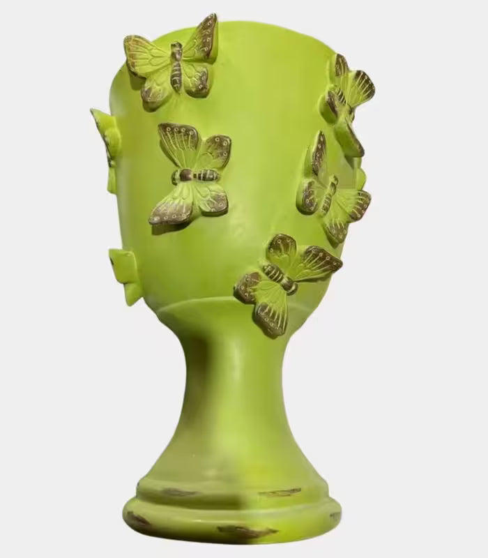 Plant Pot Planter Decorated with Butterflies 30 cm (11.8 in) Resin