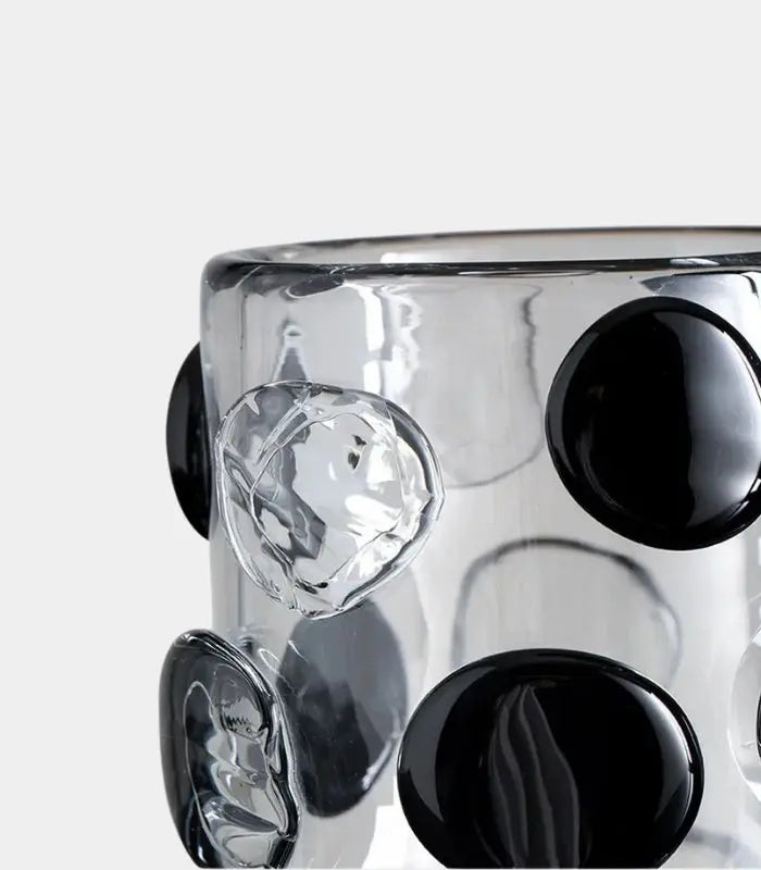 Vivienne Polka Dot Glass Vase – Contemporary Monochrome Design