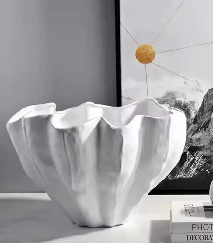 Valetta Sculptural Bowl / Vase Resin Large 37 cm