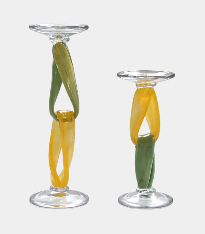 Tulip Candleholder – Hand-Blown Botanical Statement Piece Glass