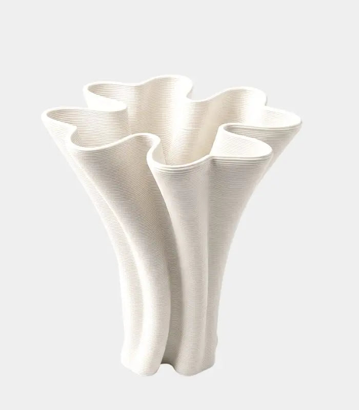 Petalo 3D Printed Ceramic Vase – Sculptural Floral Form 20.5 cm