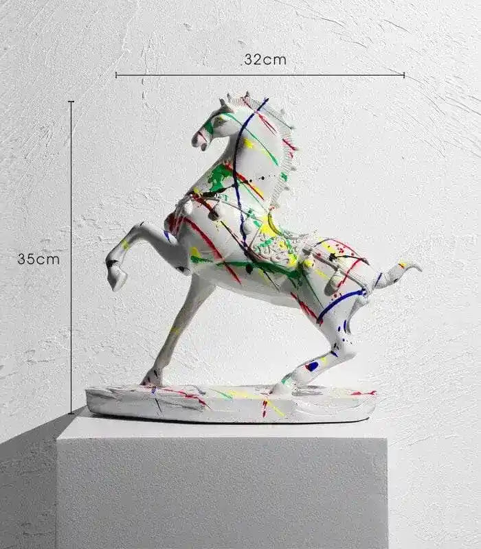 Decorative Resin Sculpture Horse White Large 35cm