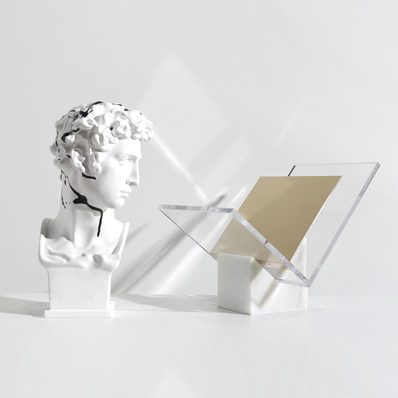 Decorative Desktop Book Stand Marble and Acrylic 2.6 kg