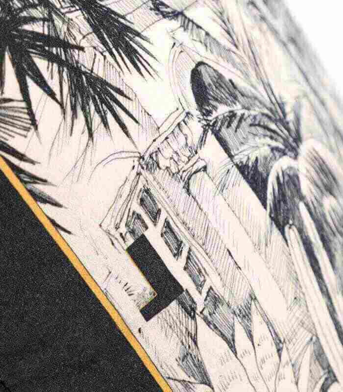 Night Jungle Velvet Cushion Cover Grey White Velvet