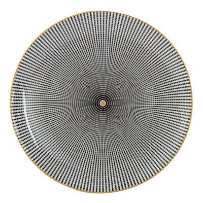 Tableware Porcelain Plates Black White