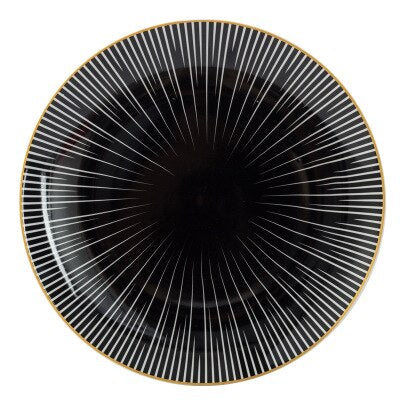 Tableware Porcelain Plates Black White