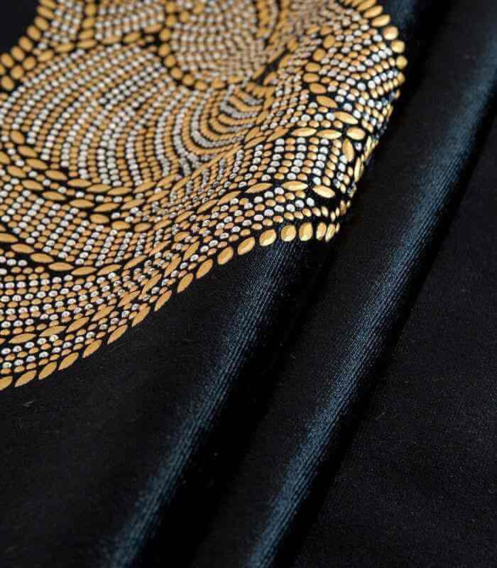 Beaded Horse Head Velvet Cushion Cover with Tassels 45x45 cm