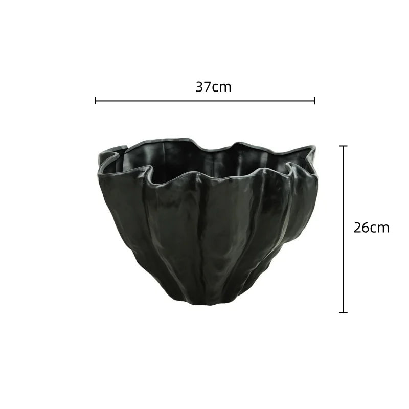 Valetta Sculptural Bowl / Vase Resin Large 37 cm