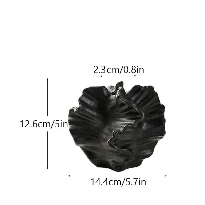 Dekorative Tischvase, handgefertigt aus Keramik