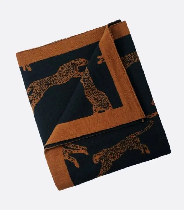 Leopard Print Blanket Throw Double-Sided 130 x 180 cm 1kg