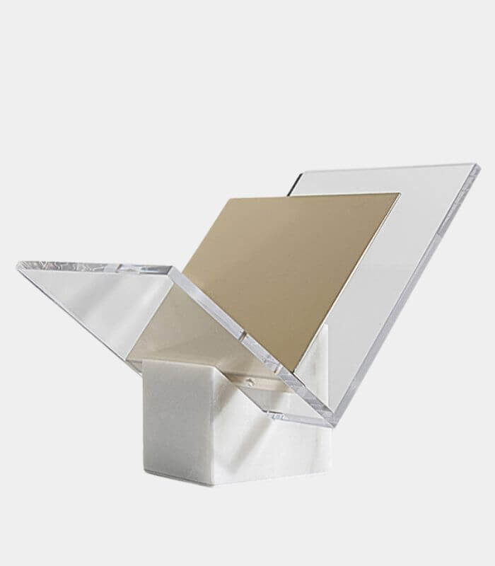 Decorative Desktop Book Stand Marble and Acrylic 2.6 kg