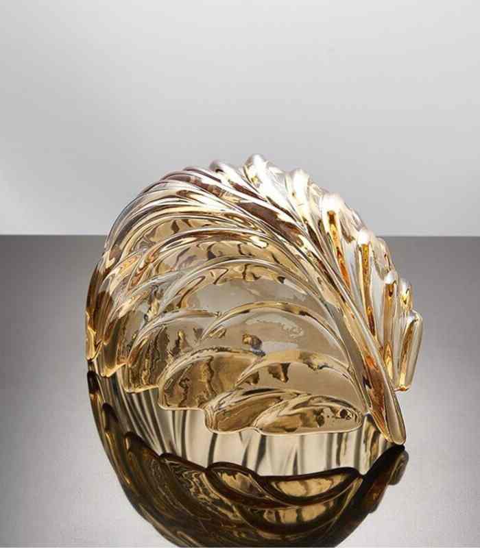 Crystal Leaf Fruit/Salad Bowl 28cm
