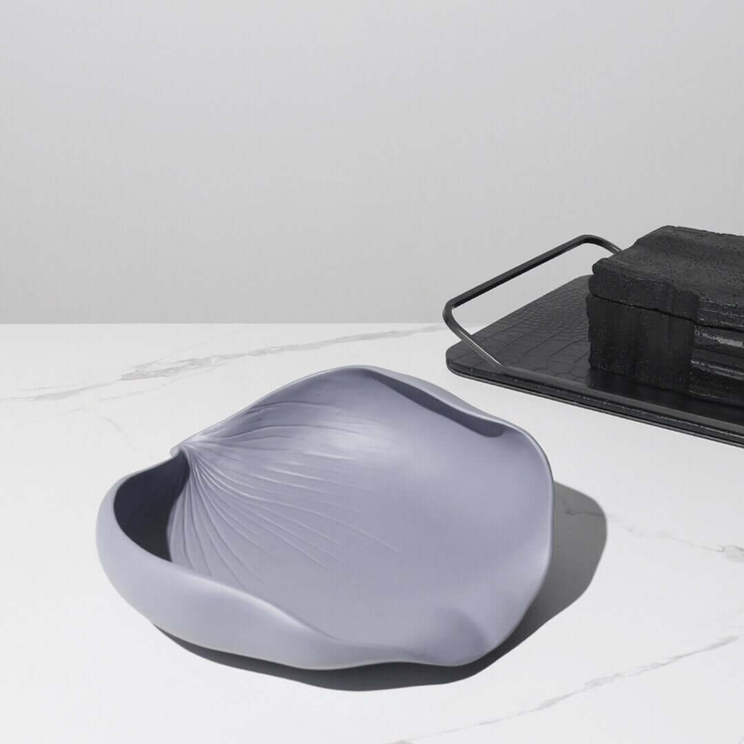 Modern Decorative Fruit Bowl Tray Lotus Petal Resin