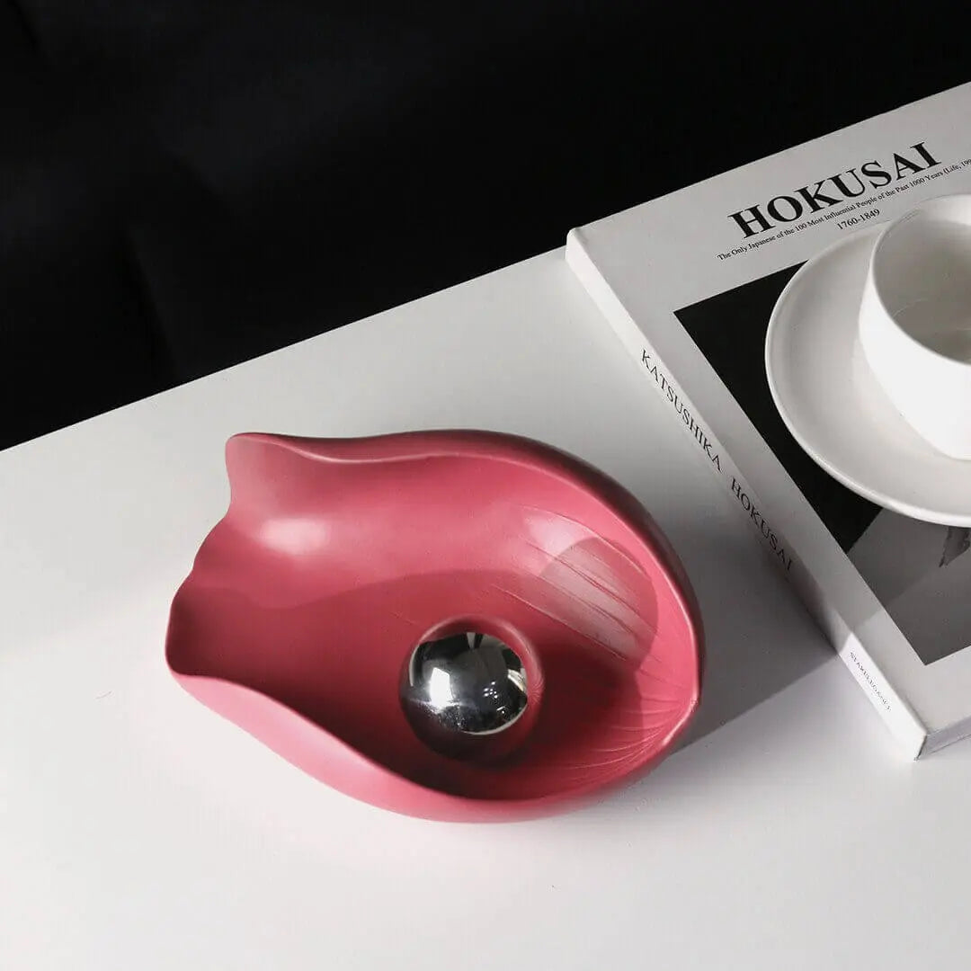 Modern Decorative Fruit Bowl Tray Lotus Petal Resin