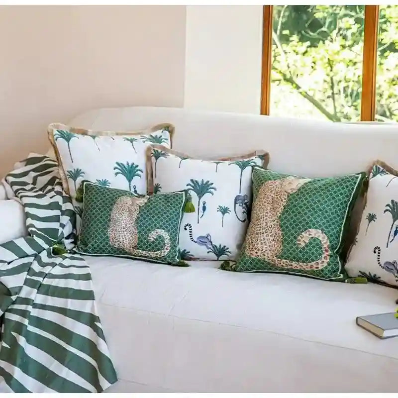Tropical Cushion Cover Green
