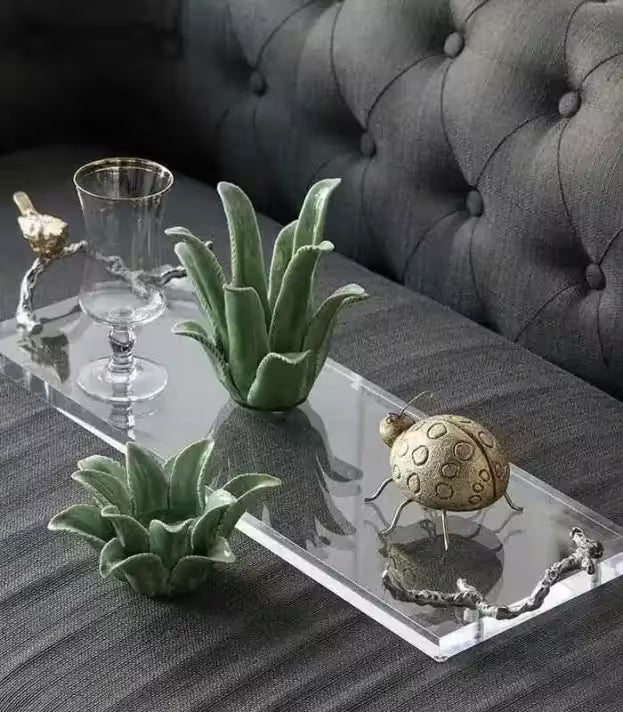 Porcelain Candle Holder Living Room Bedroom Decoration Green