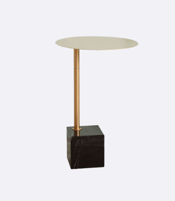 Stainless Steel Black Stone Coffee Table 60cm Last Aristocrat