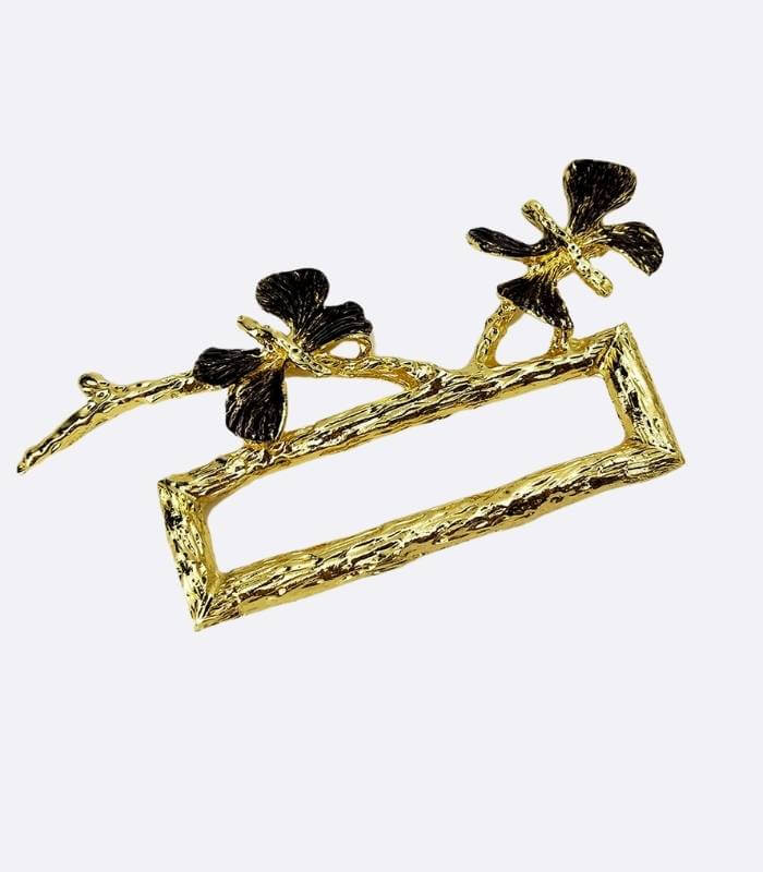 4 Pcs Set Napkin Rings Napkin Holder Butterfly 11.8 cm