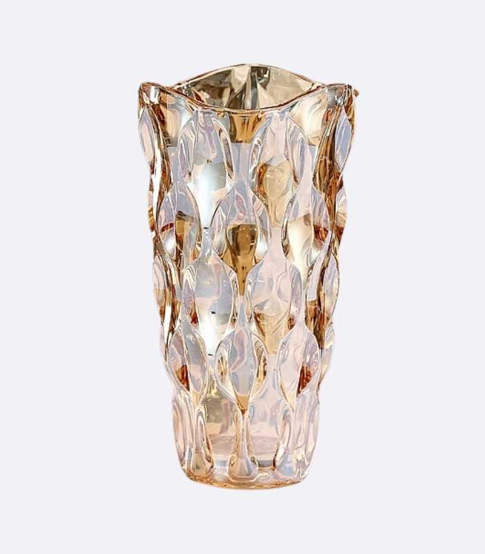 Large Crystal Vase Bohemian Style 24.5 cm