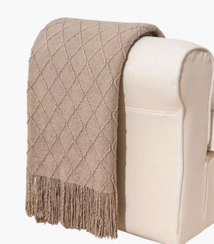 Knitted Throw Blanket Super Soft Textured