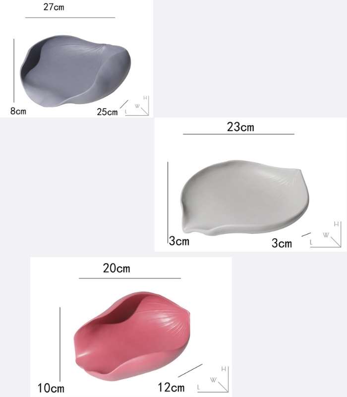 Last Aristocrat Modern Decorative Fruit Bowl Tray Lotus Petal Resin