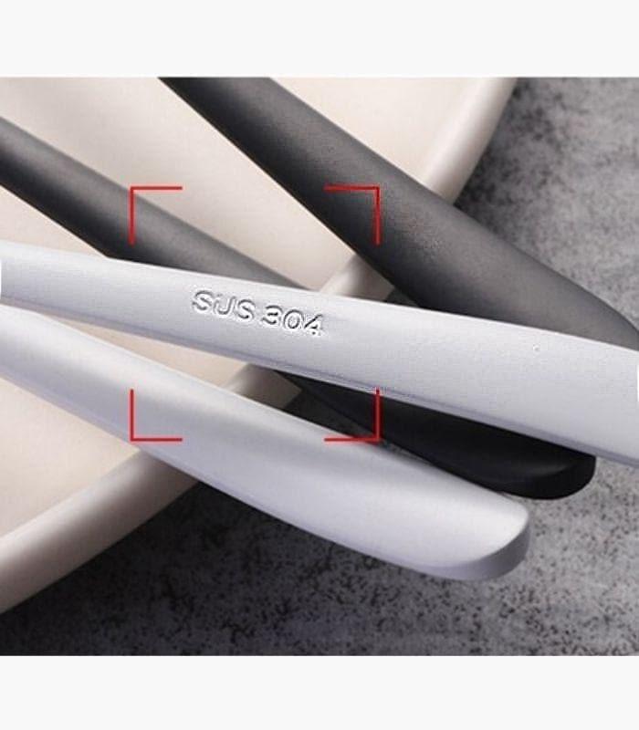 2pcs/set Japanase Chopsticks and Spoon Set Stainless Steel Tableware
