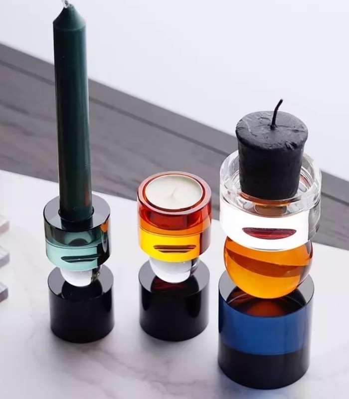 Crystal Candleholder Hollywood Tealight & Pillar Candle Holder 15.5 cm