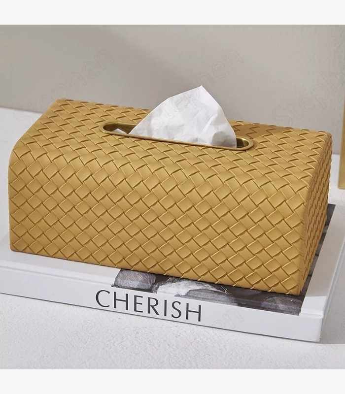 Leather Tissue Box Rectangular  18.5 cm