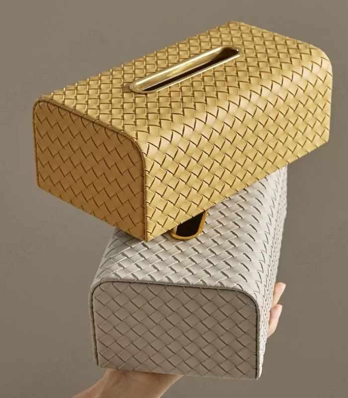 Leather Tissue Box Rectangular  18.5 cm