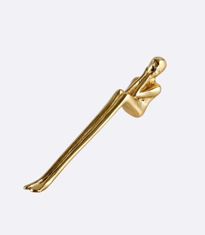 Solid Brass Cabinet Door Handle Thinking Man Shape 115mm