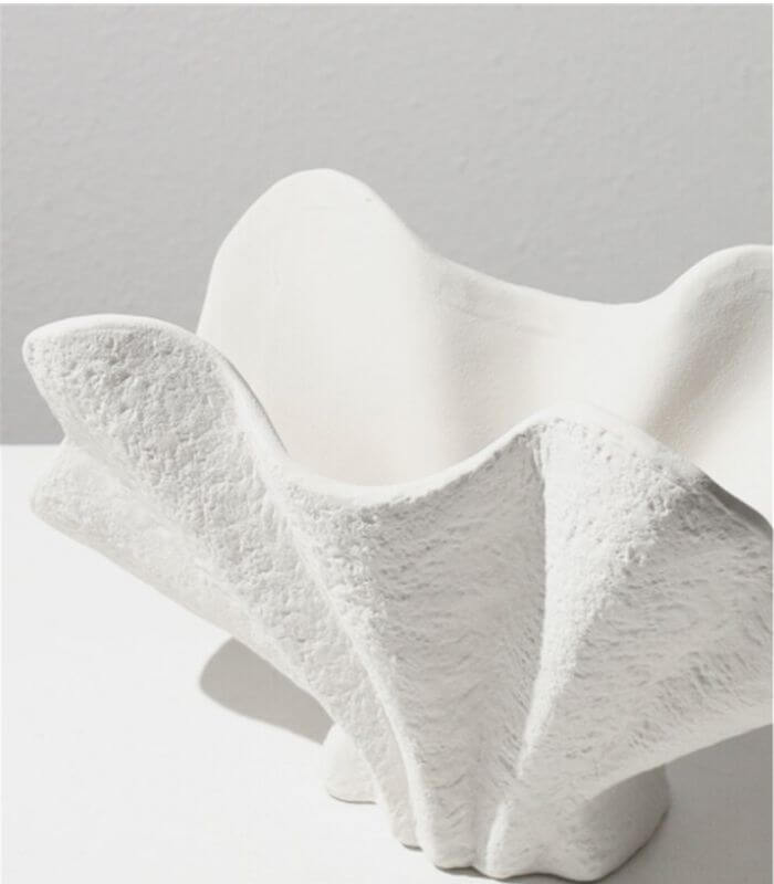 Modern Shell-Shaped Ceramic Vase - 36cm Centerpiece Vase Home Décor