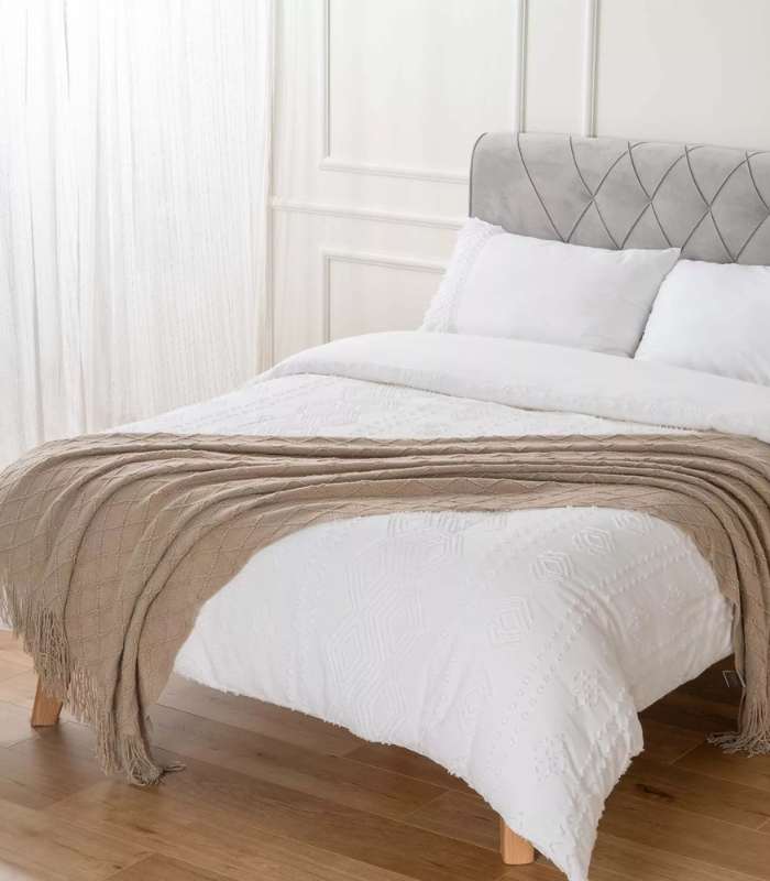 Knitted Throw Blanket Super Soft Textured