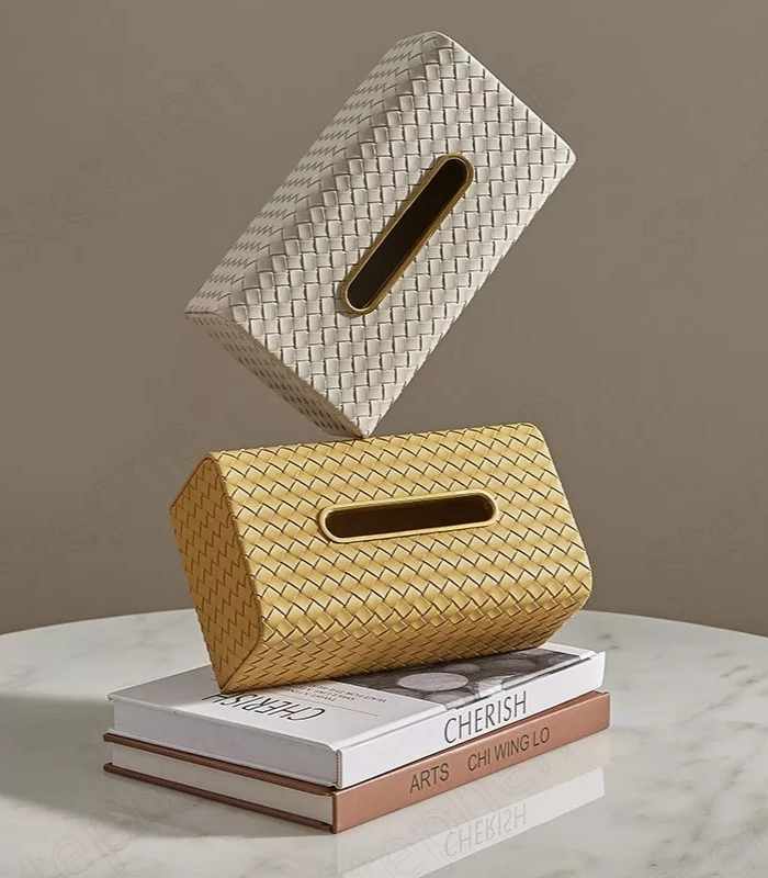 Leather Tissue Box Rectangular  18.5 cm