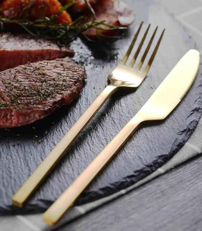 24 Pcs Cutlery Set Boston Contemporary 18/10 Stainless Steel Set for 6